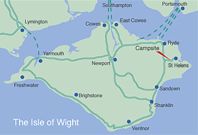 Travel Map Isle of Wight